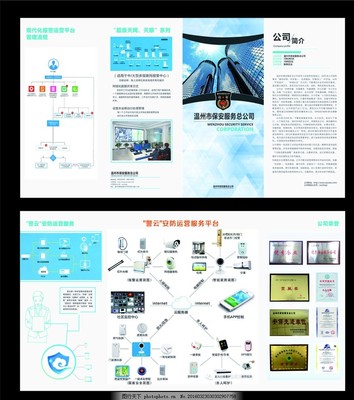 环保科技宣传四折页